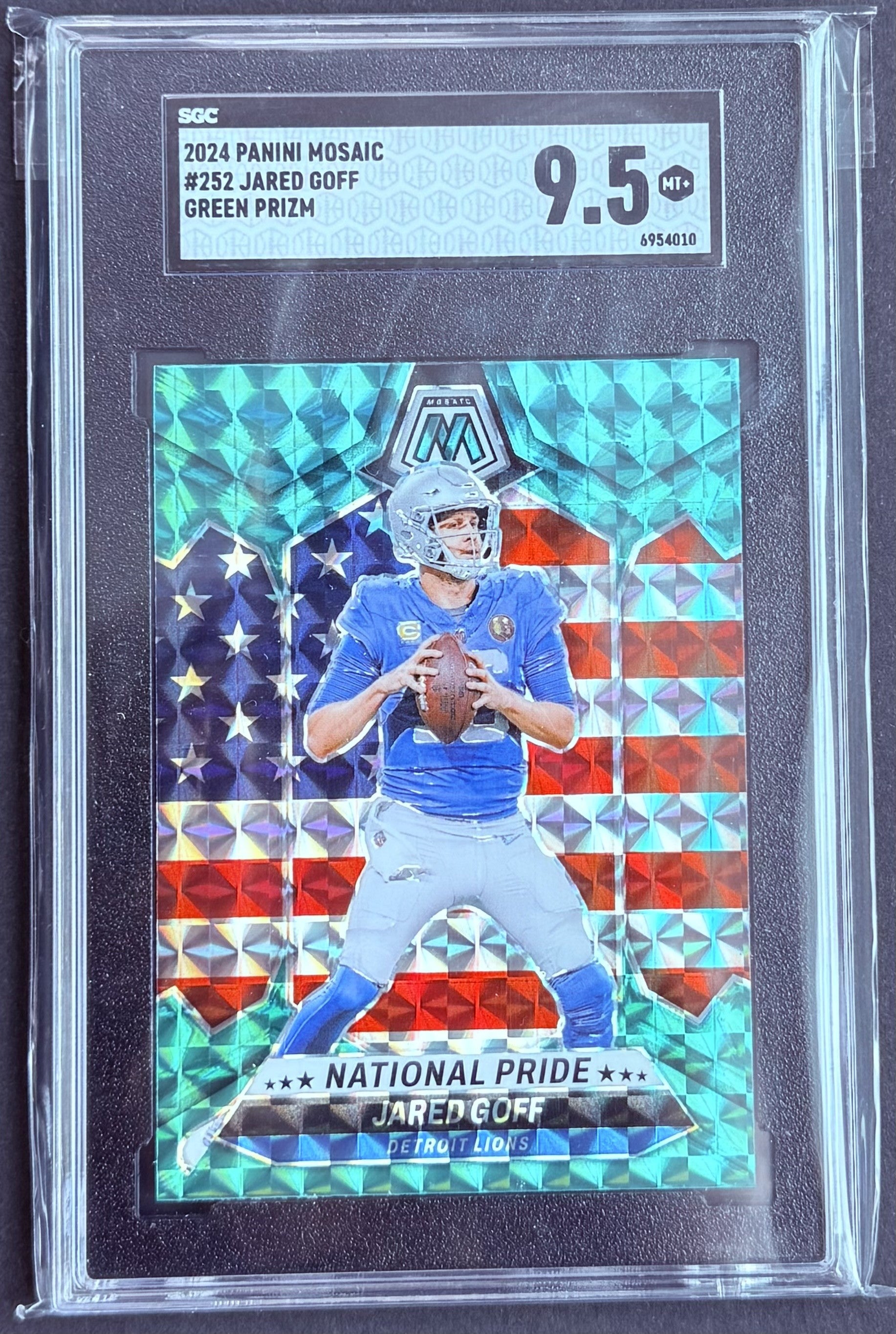 Jared Goff MT 9.5 USA Green Prizm (NFL)