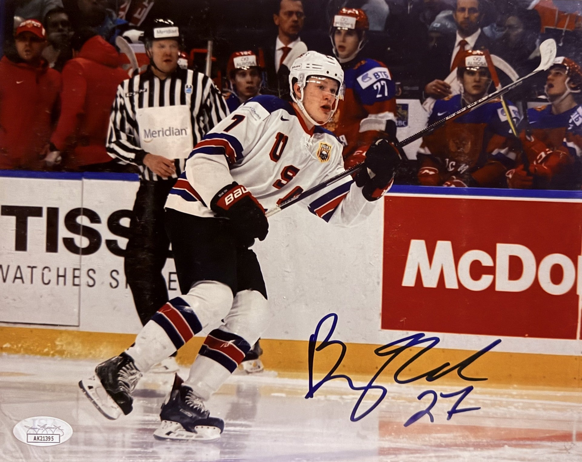 Brady Tkachuk SIGNED USA Photo (Olympics)