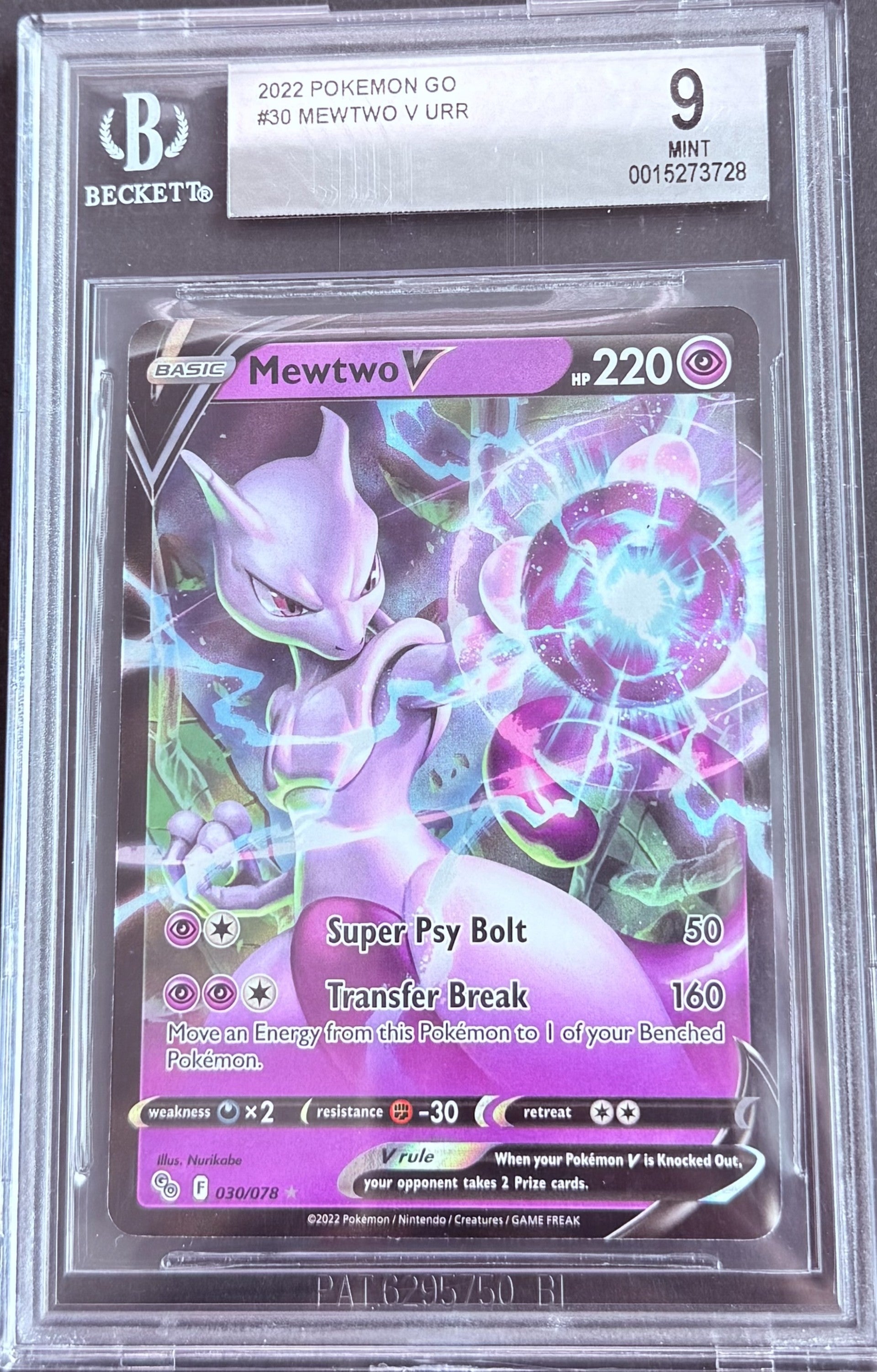 Mewtwo MT 9 Pokemon Card