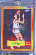 Bob Pettit HOF Chrome Trading Card (NBA)