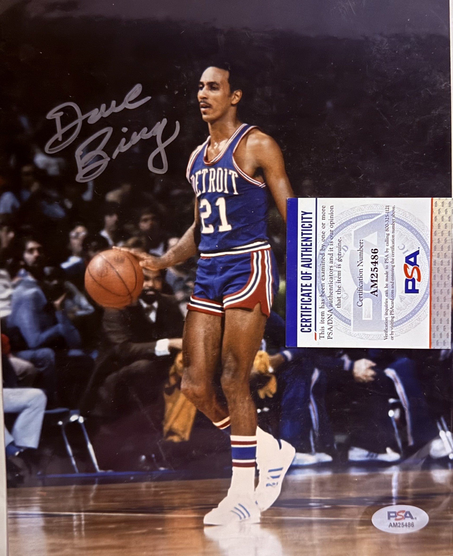 Dave Bing [Detroit's 74th Mayor] SIGNED Photo (NBA-Pistons)