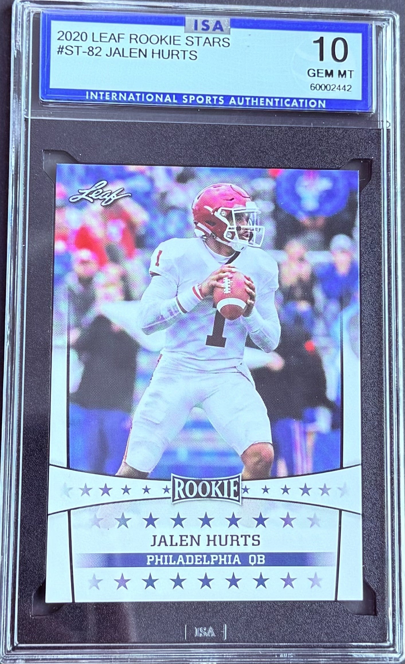 Jalen Hurts GEM MT 10 Rookie Card (NFL)